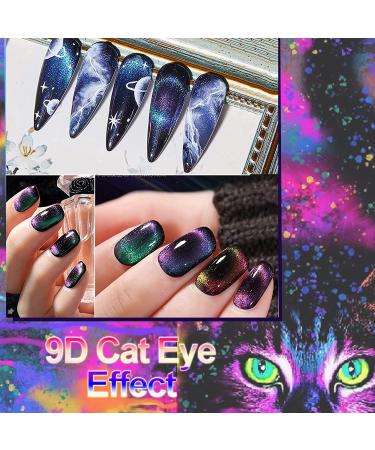 Cat Eye Gel Nail Polish Kit | 9D Holographic Chameleon Galaxy Gel | NAILGIL A-9D Cat Eye - Buy Online on GoSupps.com