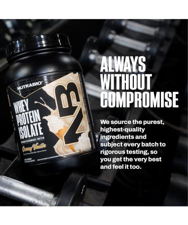 NutraBio 100% Whey Protein Isolate Protein Powder, 25g Protein with Complete Amino Acid Profile, Non-GMO, Soy & Gluten Free, Low Carb, Low Calorie Whey Protein Powder, Creamy Vanilla, 2 Lbs Vanilla 2 Pound (Pack of 1) - Buy Online on GoSupps.com
