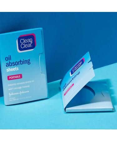 Clean & Clear Oil Absorbing Facial Sheets - 50 ct (Pack of 6) | Blotting Papers for Face & Nose | Absorbs Excess Oil & Shine Instantly - Buy Online on GoSupps.com