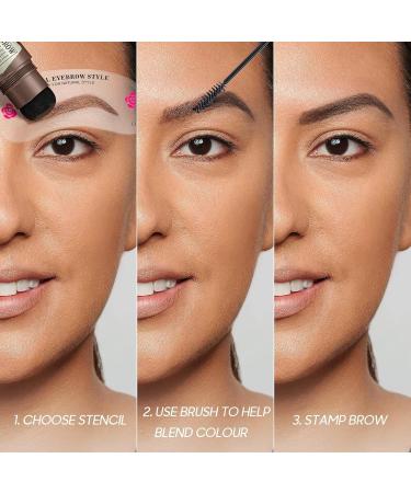 Shop Long-Lasting Eyebrow Stamp Kit | Waterproof Brow Shaping with 24 Reusable Stencils for Perfect Natural Brows - Buy Online on GoSupps.com