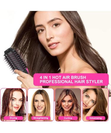 Warm Air Brush & Round Brush Styler - One-Step Hair Dryer & Volumizer | Ion Hot Air Comb for Effortless Styling - Black - Buy Online on GoSupps.com