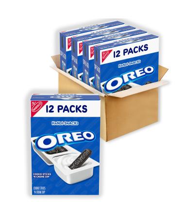 Handi-Snacks OREO Cookie Sticks 'N Crme Dip Snack Packs, 4 Boxes of 12 Snack Packs (48 Total Packs) Chocolate 12 Count (Pack of 4)