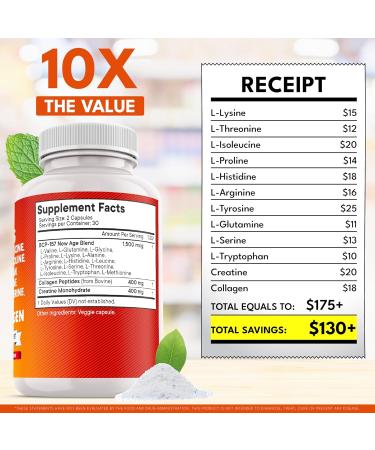 NEW AGE Amino Acids Supplement L-Lysine L-Threonine L-Leucine Isoleucine Valine L-Histidine L-Tryptophan L-Methionine L-Arginine L-Cysteine L-Glutamine L-Serine Aspartic Acid- 120 Count 60 Count (Pack of 2) - Buy Online on GoSupps.com