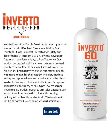 INVERTO 60 Advanced Gel Complex Brazilian Keratin Hair Treatment - Formaldehyde Free Smoothing & Repair for Long Hair (240ml) | Shop Internationally - Buy Online on GoSupps.com