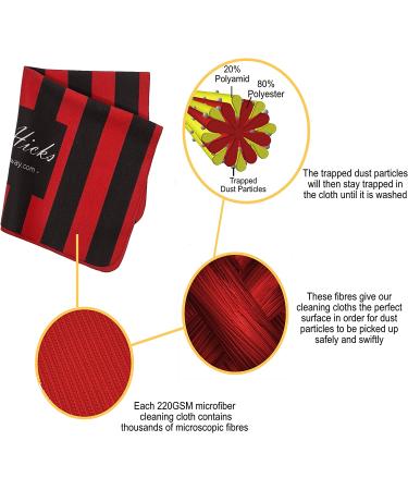 Ed Hicks Premium Microfiber Eyeglass Cleaning Cloths - 7x7 - Pack of 10 | For Glasses, Sunglasses, Lens, Phones, iPads - Buy Online on GoSupps.com