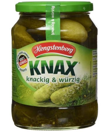 Hengstenberg Knax gherkins crunchy and spicy pack of 12 (12 x 670 g)