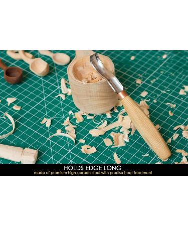 BeaverCraft Wood Carving Bent Gouge K8a/14 0.55 - Spoon Carving Tool for Beginners and Pros - Carbon Steel Blade - Ideal for Adults and Kids - Buy Online on GoSupps.com