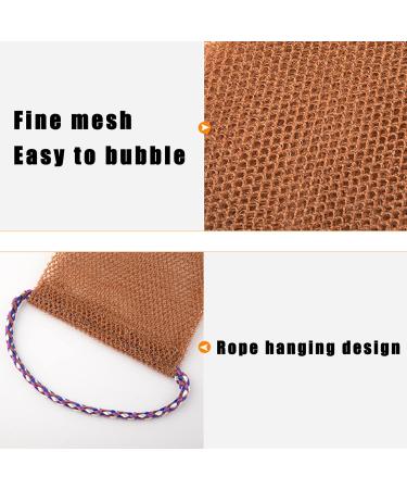 7 Pack African Exfoliating Net Sponges with Handle - Long Back Scrubber for Shower - Loofah Sponge for Body Scrub - Buy Online on GoSupps.com
