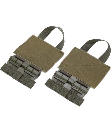 2-Piece Tactical Backpack Accessories - Molle Quick Lock Set & Removal Buckle (Green) | International Shipping - Buy Online on GoSupps.com