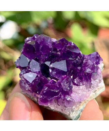 Natural Amethyst geode Quartz Cluster Specimen70-80g Stone Crystal Cluster