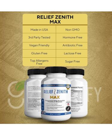 GREENVIFY Relief Zenith Max Dietary Supplement Nerve Health & Mood Support 60 Capsules 30-Day Supply (3) - Buy Online on GoSupps.com