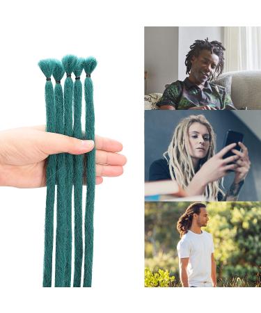 10PCS Turquoise Dreadlock Extensions - Synthetic Crocheted Faux Locs for Men & Women | Jamaica Punk Hip-Hop Hair Accessories - Buy Online on GoSupps.com