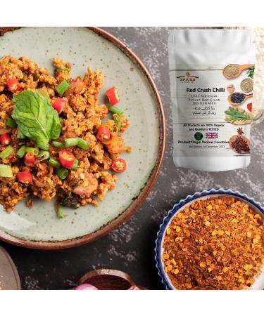 Organic Dried Red Hot Chilli Flakes - BBQ Rub Seasoning - 1kg - Buy Online on GoSupps.com