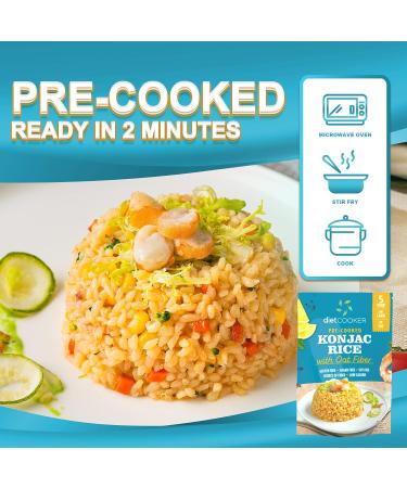 Shirataki Rice Diet Cooker - 6 Pack Konjac Rice for Keto & Vegan Diets - Low Calorie, Zero Net Carbs - Odor Free, Oat Fiber Infused - 9.52 oz - Buy Online on GoSupps.com