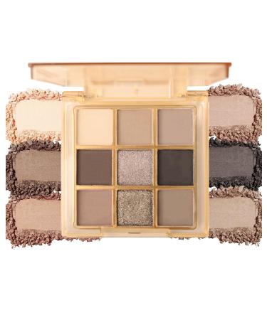 Lestpola Eyeshadow Palette 9 Colors Versatile Fine Powder Glitter Matte Eyeshadow Palette Natural Finish Long Lasting Water Resistant Highly Pigmented Eye Makeup Palette for Women 04