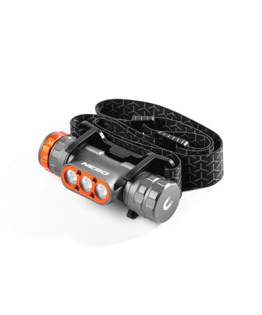 NEBO Transcend 1500 USB Rechargeable Headlamp for Camping, Hiking, Caving, Fishing, Waterproof Impact-resistant Bright Head Light with 5 Light Modes, Adjustable Headstrap