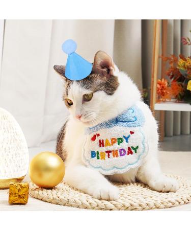 EUOOVM Cute Birthday Bandana Set for Dogs & Cats | Pet Birthday Decorations for Boys & Girls | Kitten Birthday Hat - Buy Online on GoSupps.com