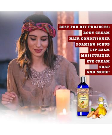 All-Natural Cold Pressed Sweet Almond Carrier Oil - Bulk Wholesale for Skin & Hair Care | Ancient Health Remedies (1 oz - Buy Online on GoSupps.com