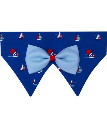 Sailboat Bandana Dog Collar - Medium Blueberry Pet Bandana Collar - Buy Online on GoSupps.com