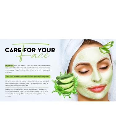 Aloe Vera Leaf Powder - Organic Moisturizer & Juice for Skin & Hair | 100g Natural Pure Aloe Barbadensis - Buy Online on GoSupps.com