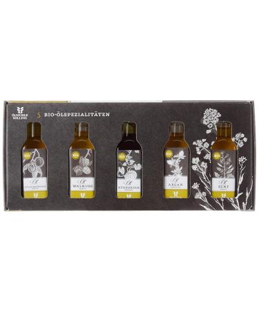 Oilm hle Solling Gift Set No.2 | Organic Robust & Nutty Oils - Argan Pumpkin Seed Plum Kernel Mustard Walnut | Premium Gourmet Oils for Cooking & Health - Buy Online on GoSupps.com