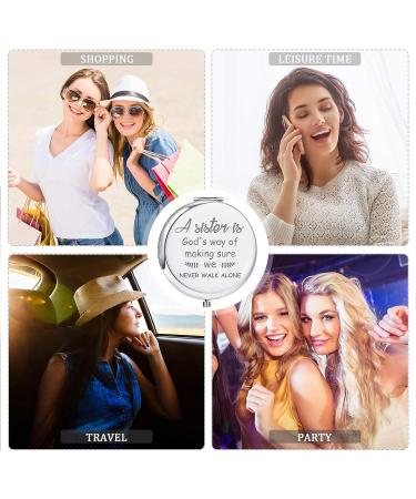 4-Piece Funny Compact Mirror Set for Sisters - Engraved Makeup Mini Mirror Gift for Birthday, Christmas, Graduation - Perfect for Soul Sisters - Buy Online on GoSupps.com