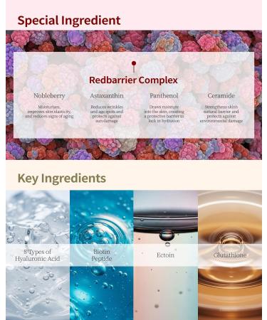 Cayclly Redbarrier Ampoule Serum | Anti-Aging Face Serum with Peptides & Niacinamide to Visibly Smooth Expression Lines & Wrinkles | Vegan Korean Skincare for Firming & Radiance 1.69 fl. oz - Buy Online on GoSupps.com