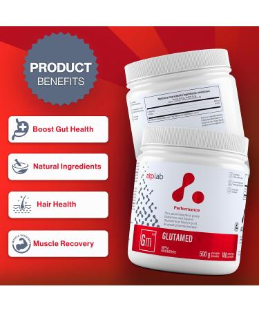 ATP LAB Glutamed 500g - Pure Pharmaceutical-Grade Glutamine & Glycine | Optimal Recovery Supplement International Shipping - Buy Online on GoSupps.com