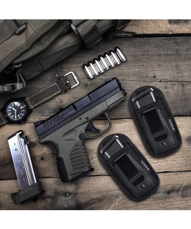 2 Pack Universal Magazine IWB Pouch for Concealed Carry - Fits S&W, Sig Sauer, Ruger, Glock - 9mm .40 .45 .380 .357 - Fits All Pistols - Handgun Ammo Holsters - Buy Online on GoSupps.com