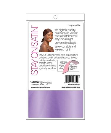 Stay On Satin Lilac Tie Up Wrap - Luxurious Hair Protection - Buy Online on GoSupps.com