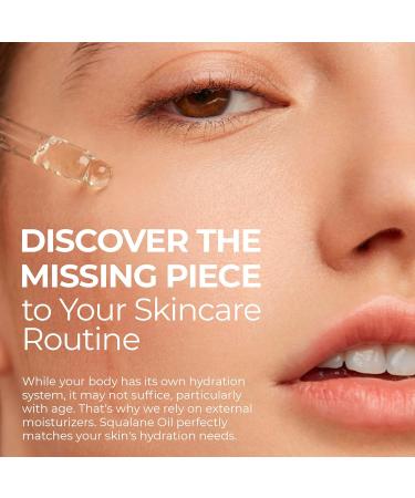Buy 100% Pure Organic Squalane Oil for Face - Vegan Hydrating Moisturizer - Natural Non-comedogenic Facial Oil - International Shipping Available - Buy Online on GoSupps.com