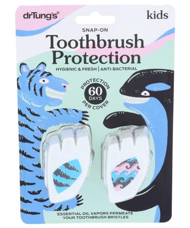 DrTung's Kid Oral Toothbrush Protectors, 2 Count