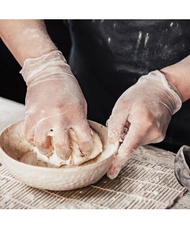 Schneider Clear Vinyl Exam Gloves Latex-Free Disposable Medical Gloves Cleaning Gloves Food Safe Powder-Free 4 mil Medium (Pack of 100) 100 - Buy Online on GoSupps.com