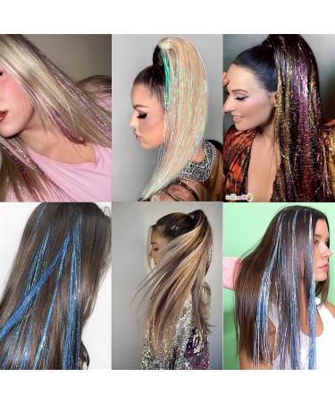Hair Extensions Clip In Hair Extensions Colored Hair Extensions 22Inch Straight Color Clip in on Hair Extension Rainbow Party Highlights Synthetic Hairpiece for Girls Hair Pieces(5-sancai) 22inches 5-sancai - Buy Online on GoSupps.com