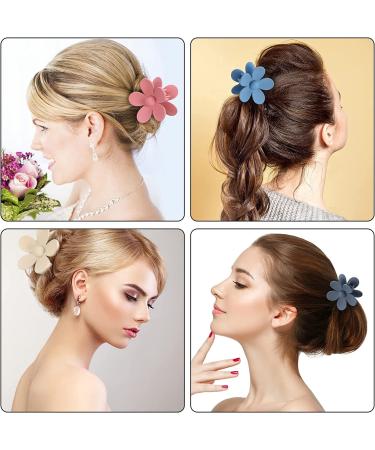9PCS Flower Hair Clips & Jaw Clamps for Women - Non Slip Hair Catch Barrettes in 9 Colors - Large Claw Clips for Thick Hair - Multicolour Headwear Accessories - Buy Online on GoSupps.com