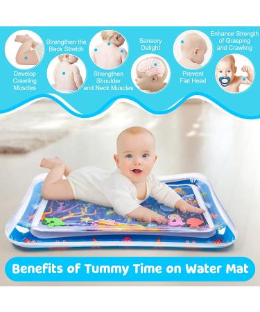 Yeeeasy Tummy Time Water Mat for Babies | Inflatable Play Mat for Infants | Promotes Development and Makes Cute Baby Gifts - Buy Online on GoSupps.com