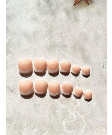 Short White Square Fake Toenails with Glitter Designs - 24Pcs Style2 - Buy Online on GoSupps.com