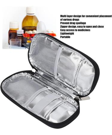 Diabetic Medication Cooler Bag - Gray Zipper Case for Outdoor Patients - Buy Online on GoSupps.com