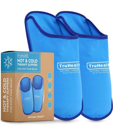 TruHealth Ice Pack Slippers - Foot Ice Pack for Neuropathy & Gout Relief | Hot & Cold Therapy for Pain & Swelling | One Size Fits Most - Buy Online on GoSupps.com