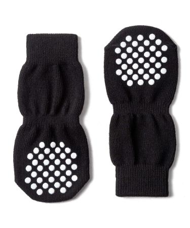 AKOPAWON anti-slip socks Dogs Cat socks 4 pieces of paw protection detention socks for inside pet dogs cat socks with rubber reinforcement S-4XL suitable for dogs from 1-36 kg 5xl for over 36 kg W-black XL