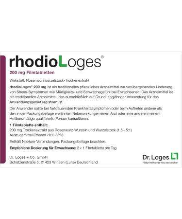 Buy Rhodiologes 120 Film-Coated Tablets | Herbal Stress Relief | International Shipping - Buy Online on GoSupps.com