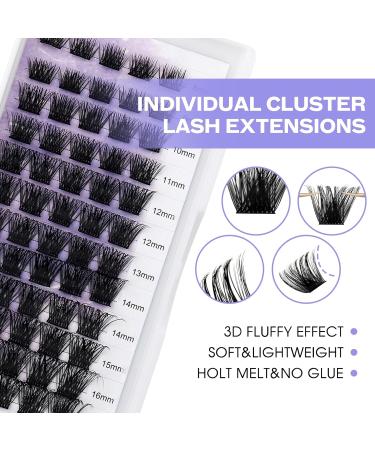 Shop Premium Cluster Lash Extensions Set | DIY Eyelash Kit with Bond & Seal (C3-D Curl 8-16 mm) - Buy Online on GoSupps.com