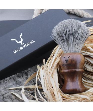 JAG Shaving Razor Set - 6-Piece Luxury Gift Set with Super Dachshaar Brush Shaving Soap & Wood Holder - Perfect for International Shipping - Buy Online on GoSupps.com
