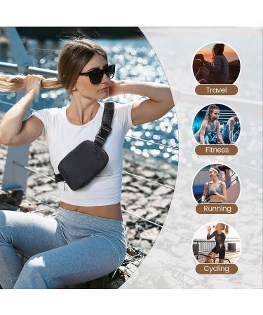 Viewm Waterproof Belt Bag for Women Men - Adjustable Fanny Pack for Travel, Fitness, Running - Black - Buy Online on GoSupps.com