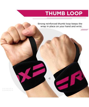 RDX Wrist Bandages for Fitness & Strength - IPL UPA Approved 45cm Wraps for Weightlifting | Men s Training Aid in Pink & Black - Buy Online on GoSupps.com