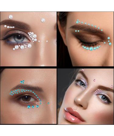660 Pieces Face Gems & Hair Pearls - Self-Adhesive Rhinestones for Makeup Festival Face Jewels & DIY Crafts in 3/4/5/6mm - Buy Online on GoSupps.com
