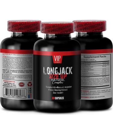 Eurycoma Longifolia Jack Extract - Longjack Size Up Natural Complex - Tongkat Ali, Maca, L-Arginine Supplement for Men - 3 Bottles (180 Capsules) - Buy Online on GoSupps.com