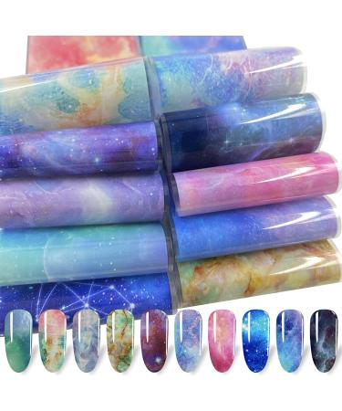 Nail Foil Transfer Sticker Kit - 100 Sheets | Nail Art Decals for DIY Nail Designs - Starry Sky, Flower, Leopard Print Transfer Foils Stickers | Nail Supplies for Creative Nail Decorations - Buy Online on GoSupps.com