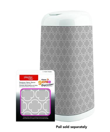 Playtex Diaper Genie Expressions Fabric Sleeve - Grey Clovers - Buy Online on GoSupps.com