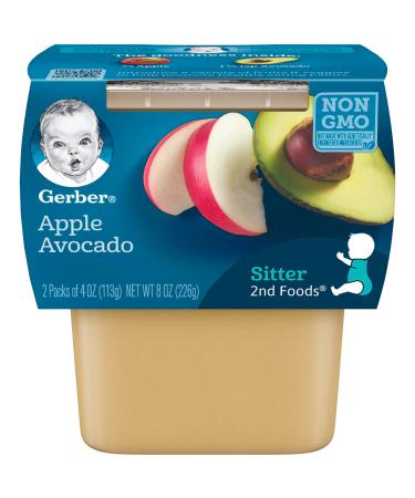 Gerber Apple Avocado 2nd Foods 2 Pack 4 oz (113 g) Each